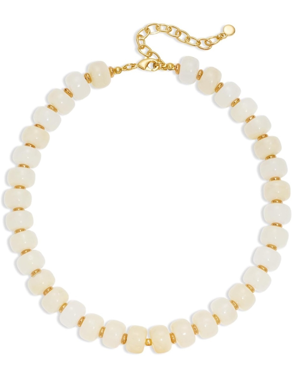 Gold and Cream Beaded Choker Necklace NEW